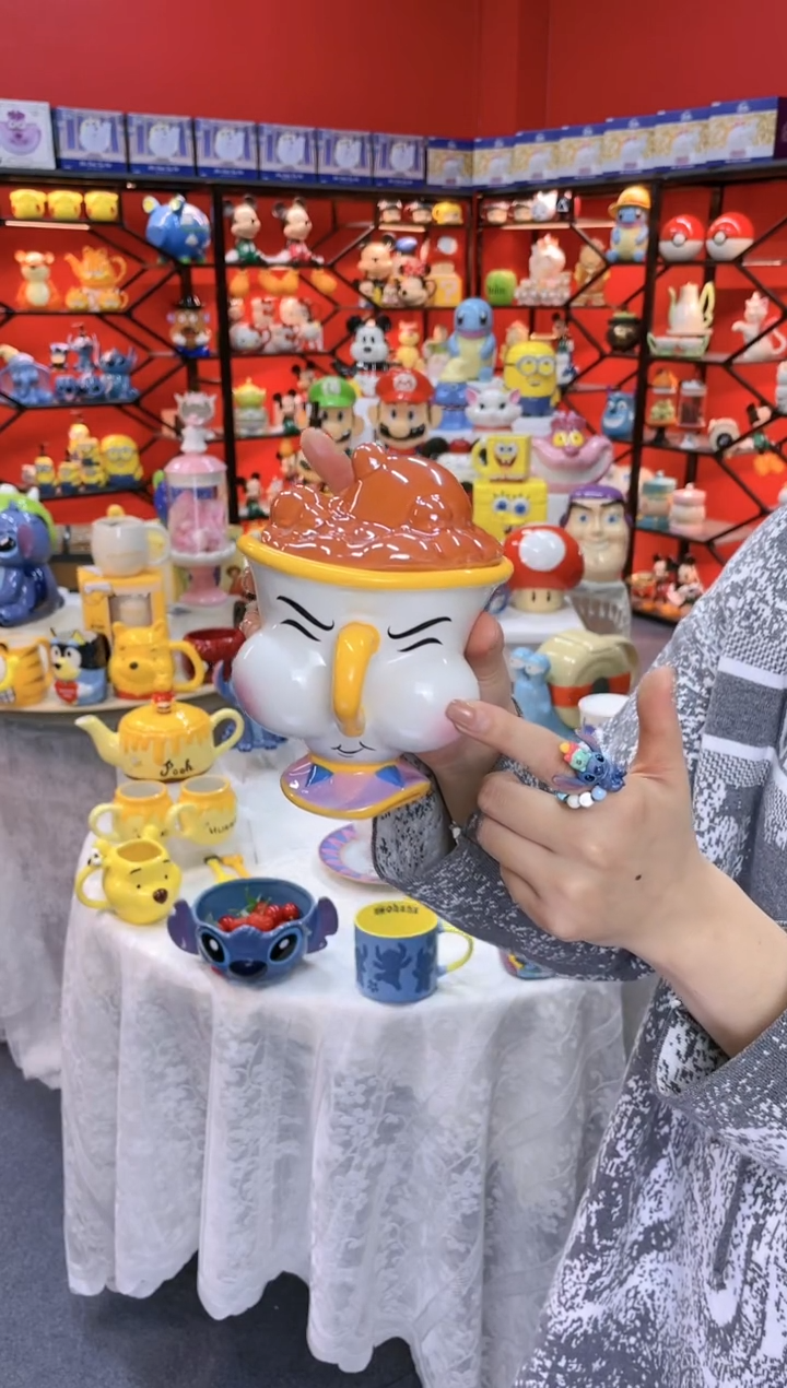 【闪购商品】1@@嘟嘟嘴阿奇陶瓷盖杯