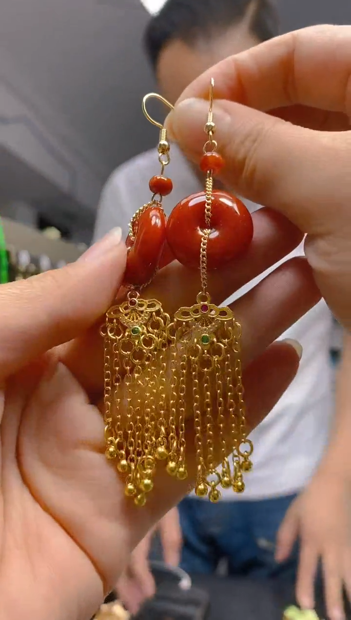 【闪购商品】翡翠耳饰合金0595翡翠耳钩