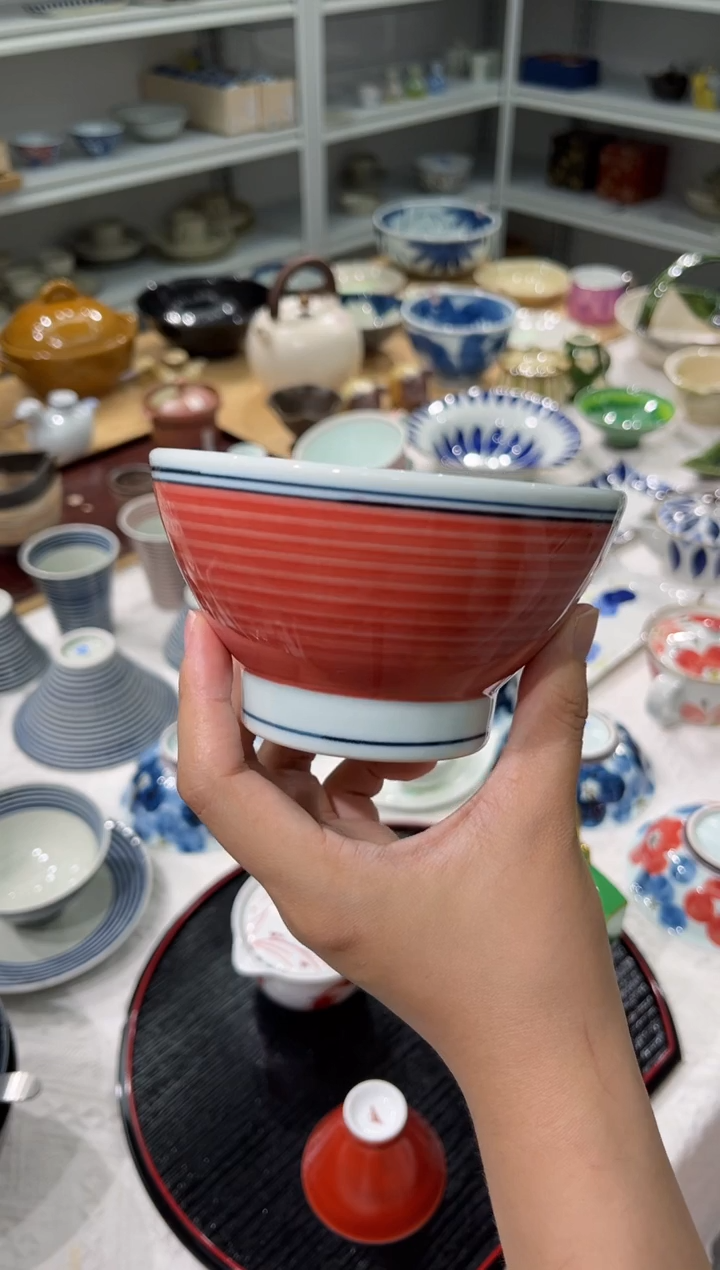 瓷片福利 多福碗（红）