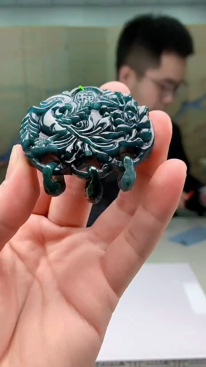 【闪购商品】定制翡翠未镶嵌5153bb-毛货挂件35