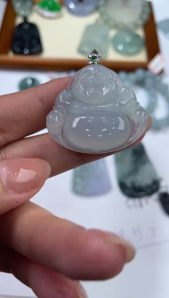 【闪购商品】翡翠18K金镶嵌颈饰2206004/佛公多样性一件发    