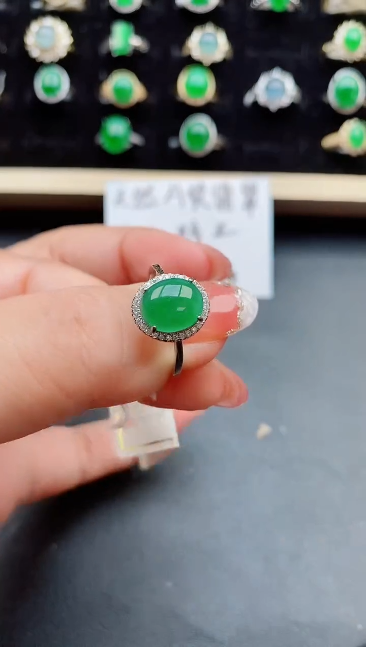 【闪购商品】翡翠戒指银S925镶嵌50805805
