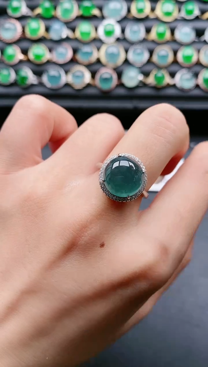 【闪购商品】翡翠戒指银S925镶嵌11111111