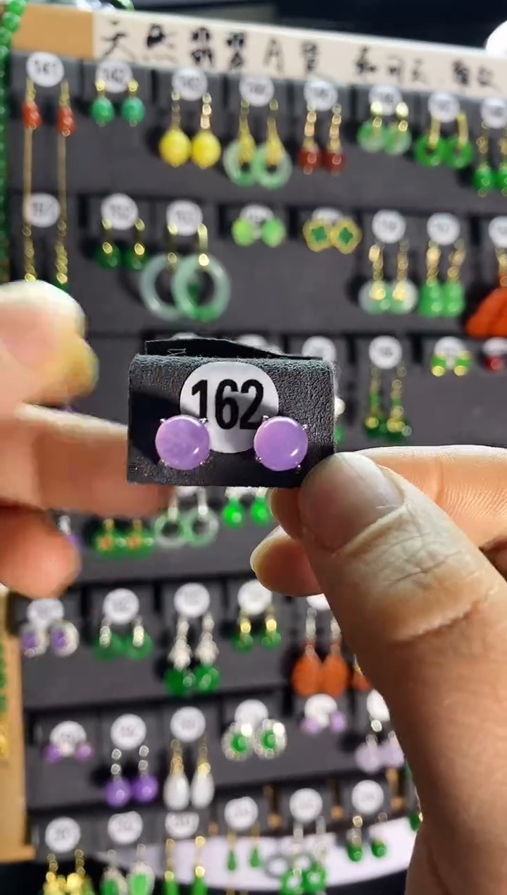 【闪购商品】翡翠耳饰银S925镶嵌162....