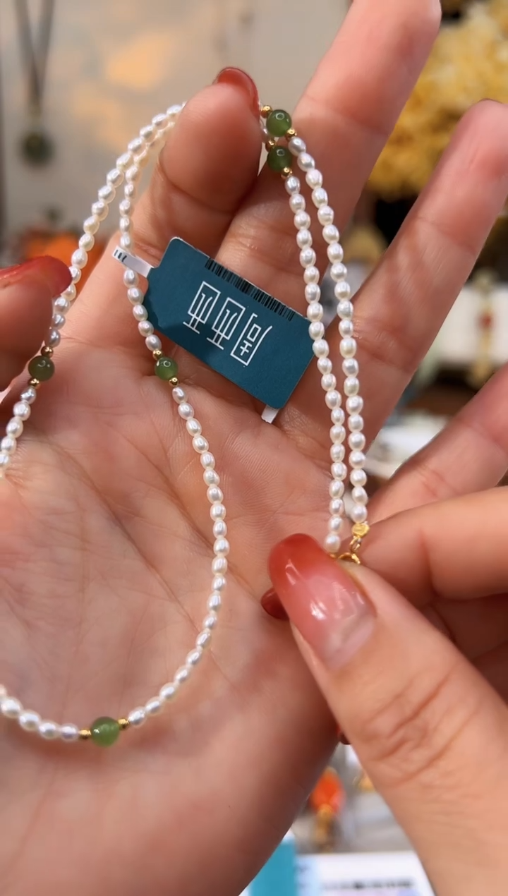 【闪购商品】淡水珍珠颈饰18K金镶嵌@@E921I013534