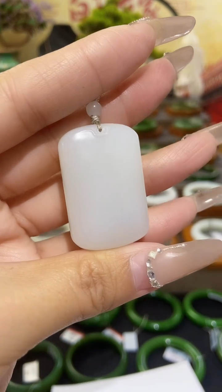 【闪购商品】和田玉吊坠未镶嵌和田玉/山流水无事牌