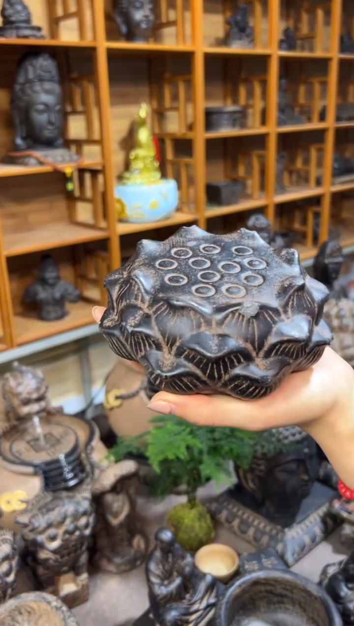 陶土莲蓬实心底座