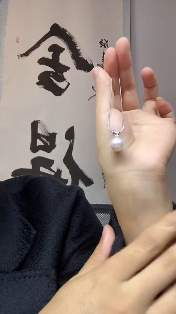 吊坠(不含链)银S925镶嵌淡水珍珠单珠卡11