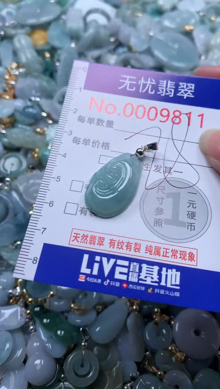 翡翠未镶嵌吊坠(不含链)9811