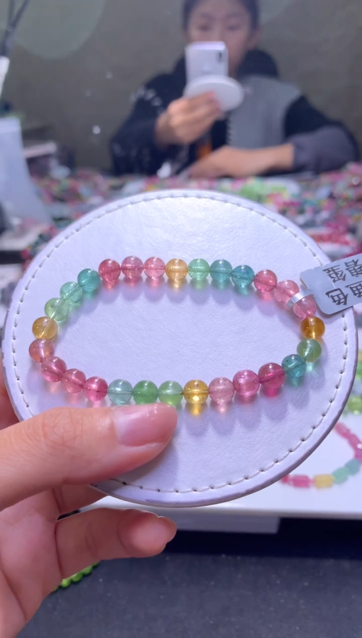 未镶嵌手串碧玺A104【天然碧玺】