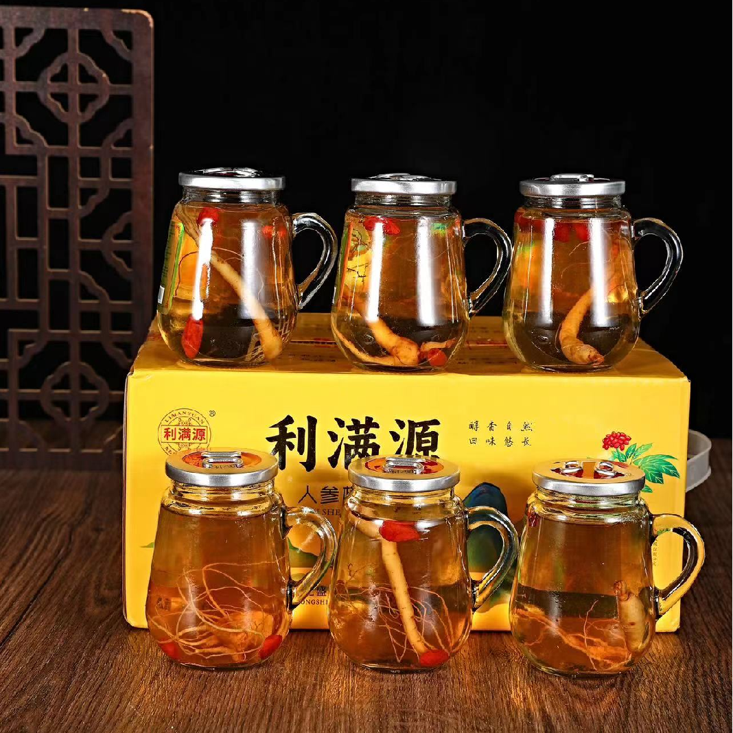 利满福旺长白山利满源人参枸杞酒150毫升52度6杯51-60度