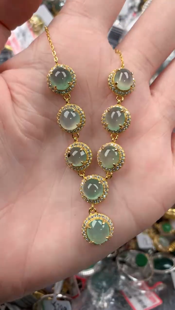 银S925镶嵌戒指翡翠10-10-10    5