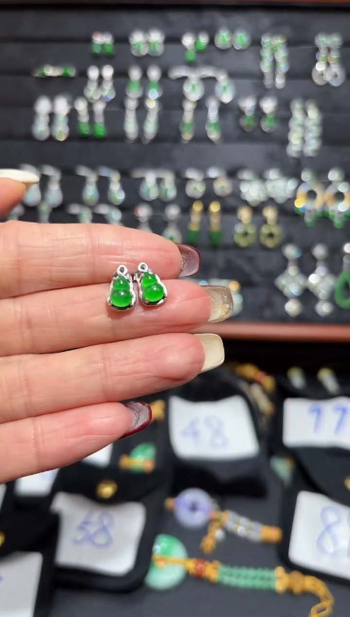 【闪购商品】翡翠颈饰银S925镶嵌葫芦/支持复检/一件