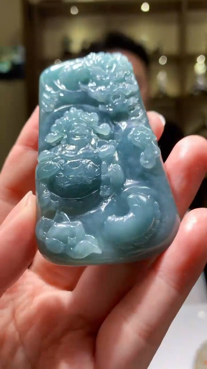 【闪购商品】定制翡翠未镶嵌8054yx-毛货挂件14