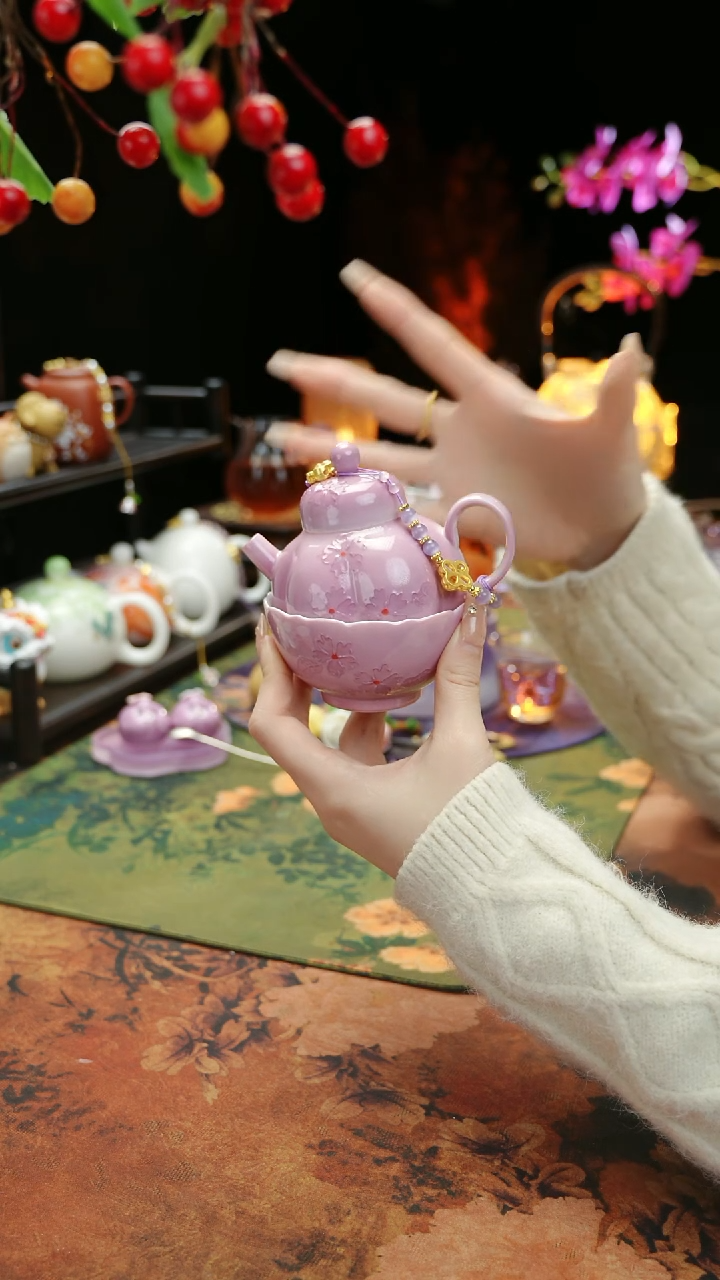 【闪购商品】紫色南瓜壶+滴流+主人杯