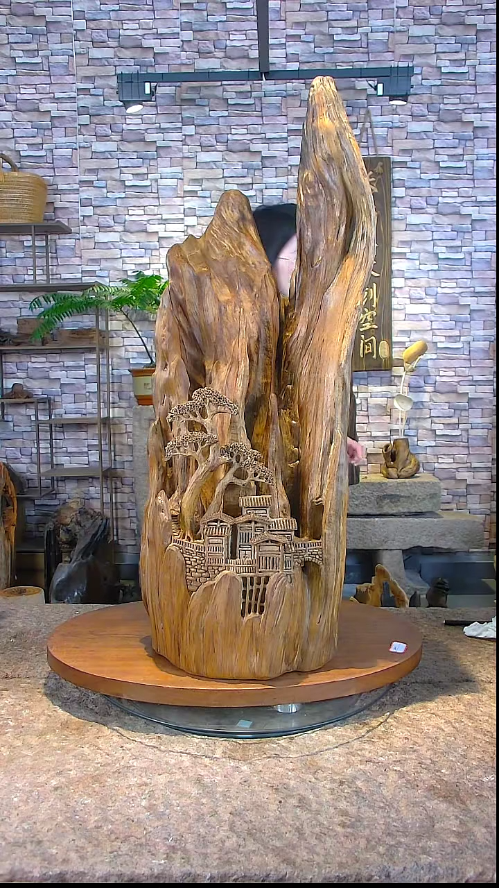 【闪购商品】木木雕金丝楠木枯木倒流香摆件