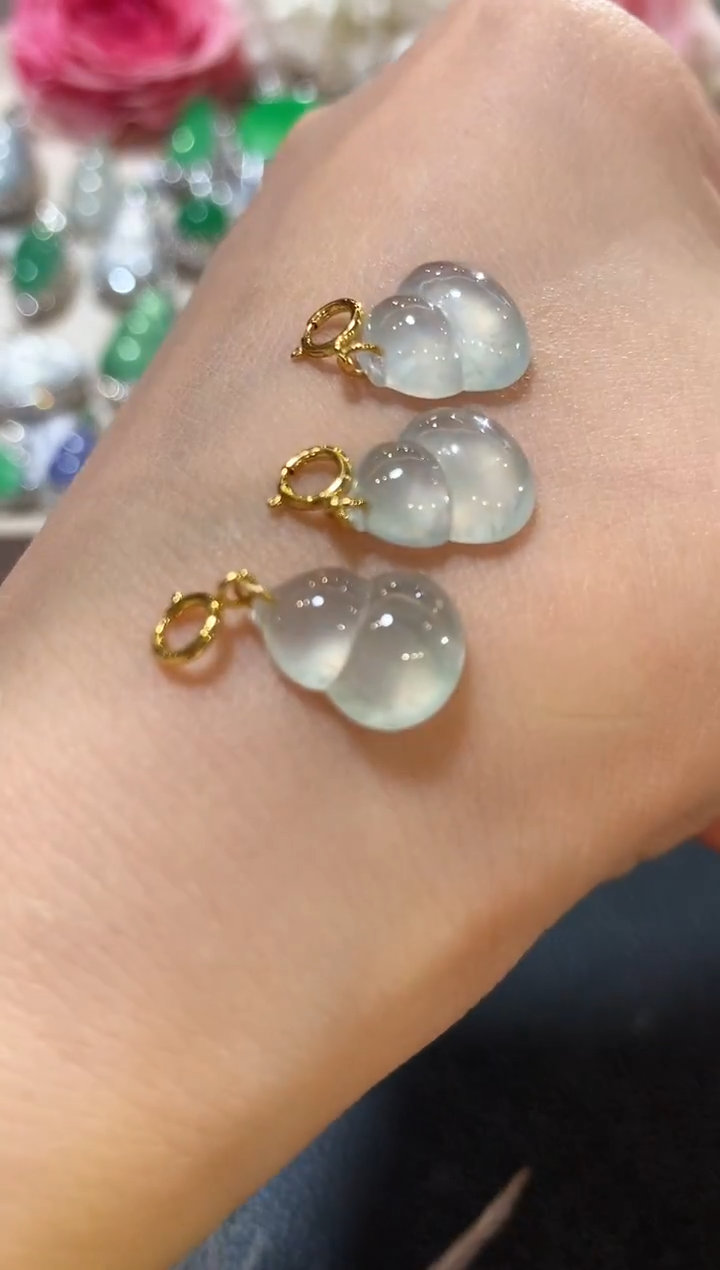 吊坠(不含链)18K金镶嵌翡翠z2  多样性一件发货