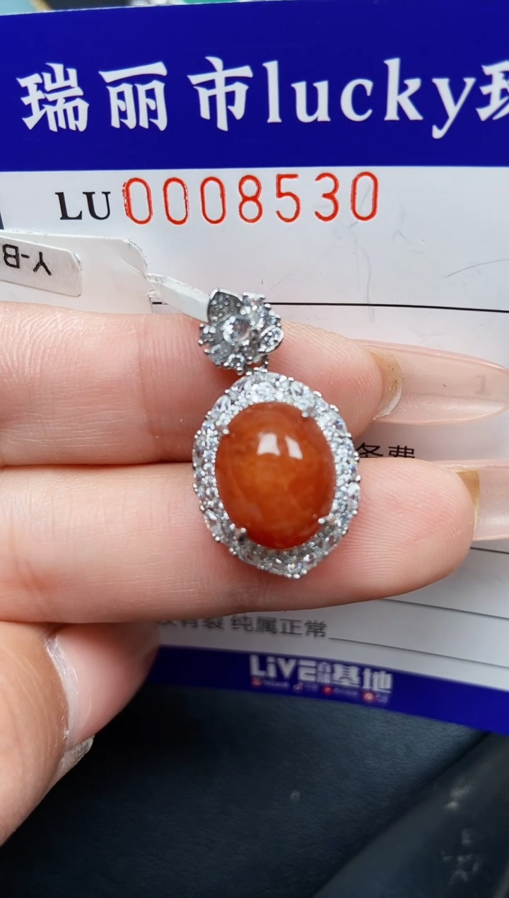 【闪购商品】翡翠颈饰银S925镶嵌8530