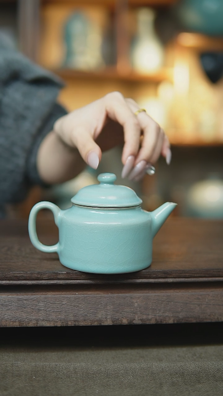 【闪购商品】杯仿古天青德钟壶瑕8