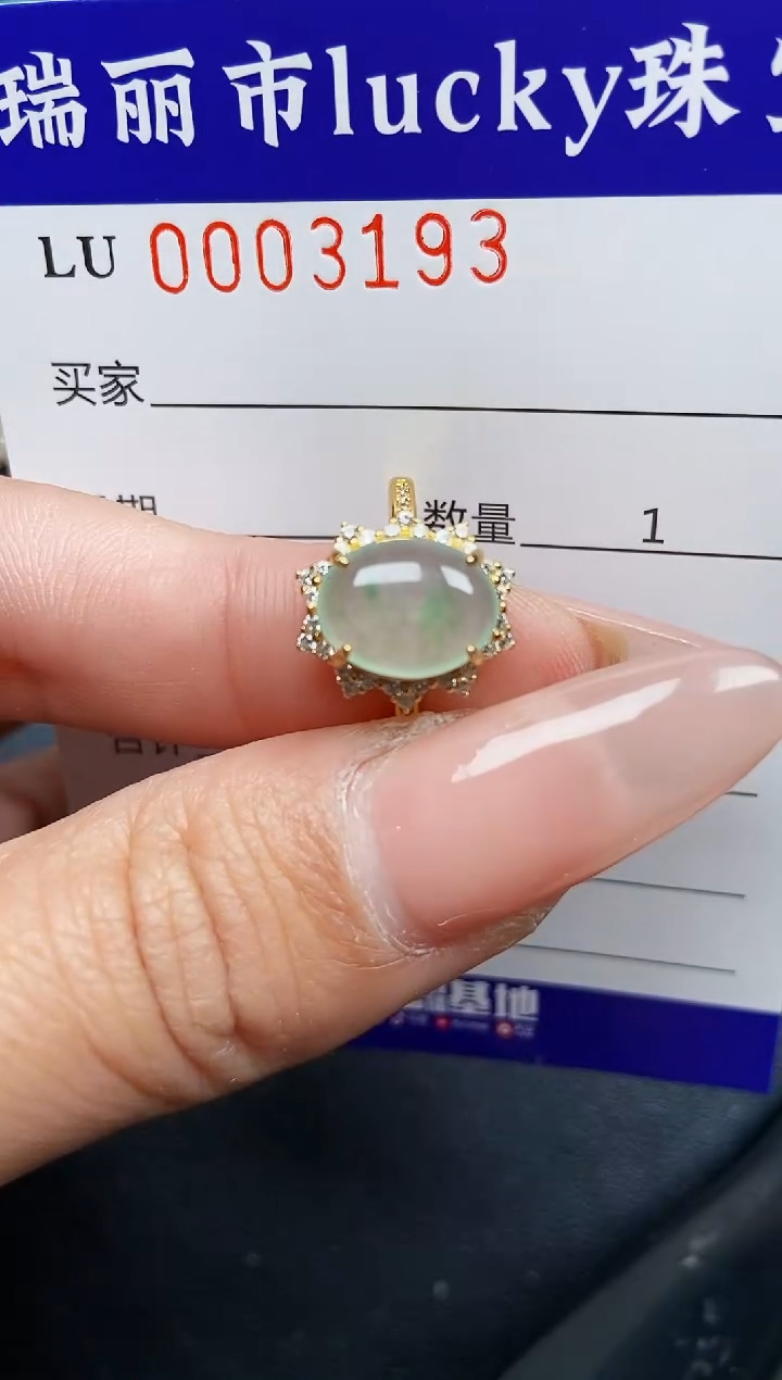 【闪购商品】翡翠颈饰银S925镶嵌3193