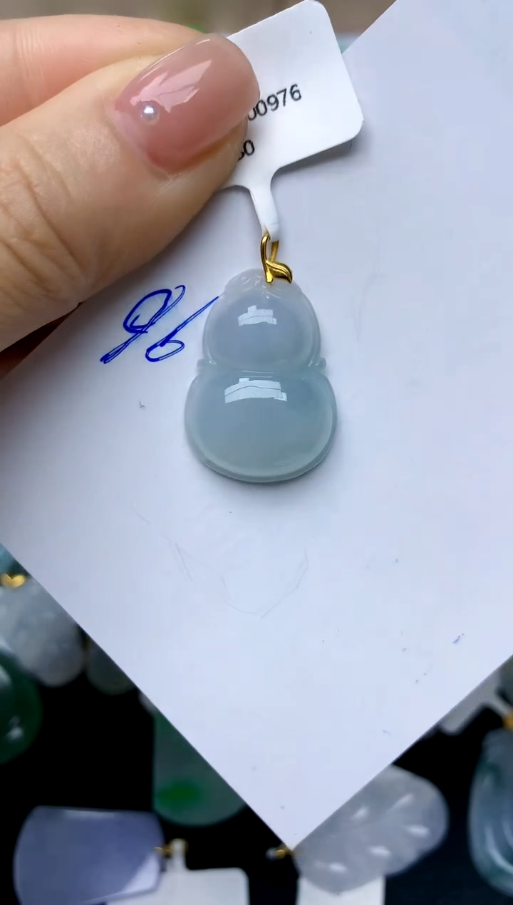 【闪购商品】翡翠颈饰18K金镶嵌96天然A货翡翠