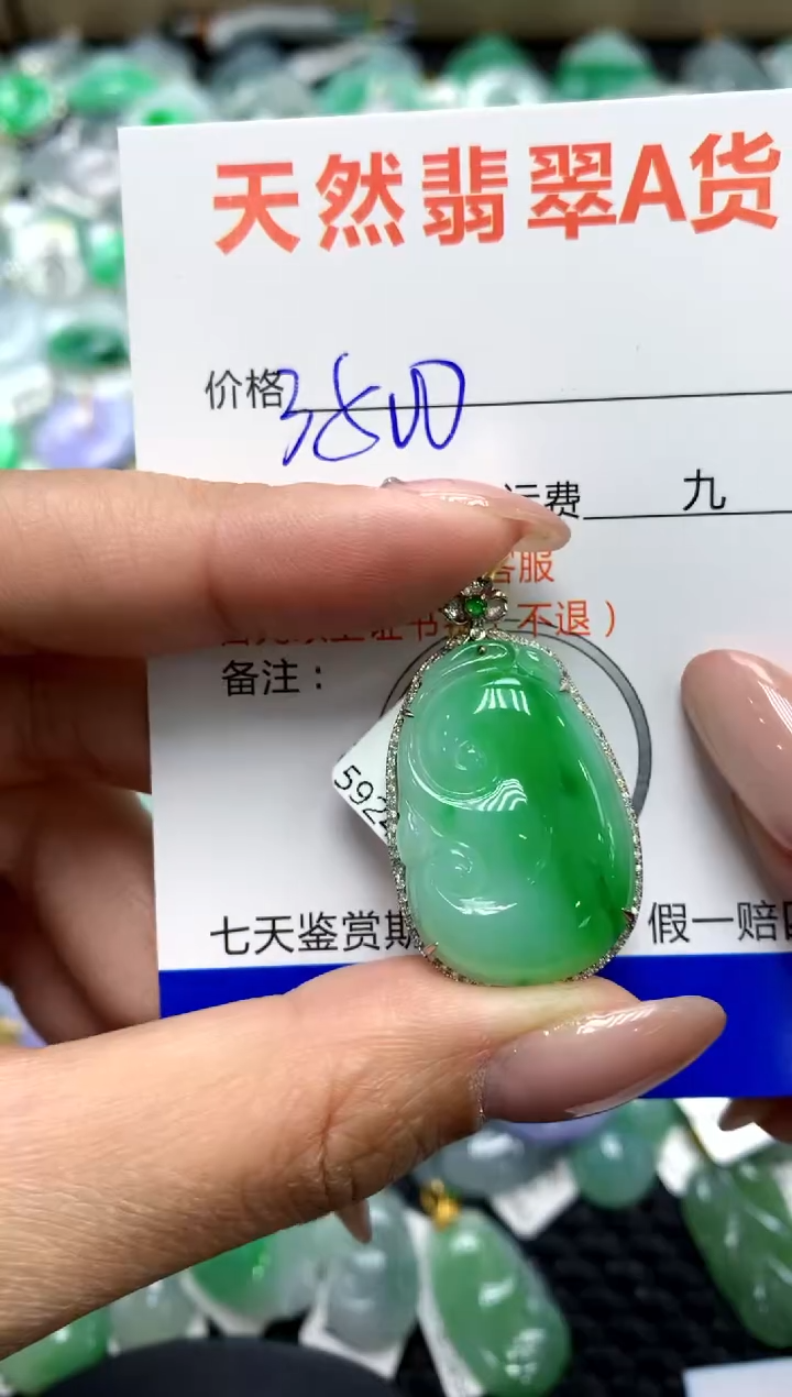 【闪购商品】翡翠颈饰18K金镶嵌111111111