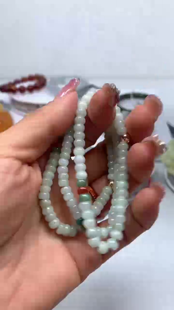 【闪购商品】翡翠手链未镶嵌翡翠算盘珠子手链