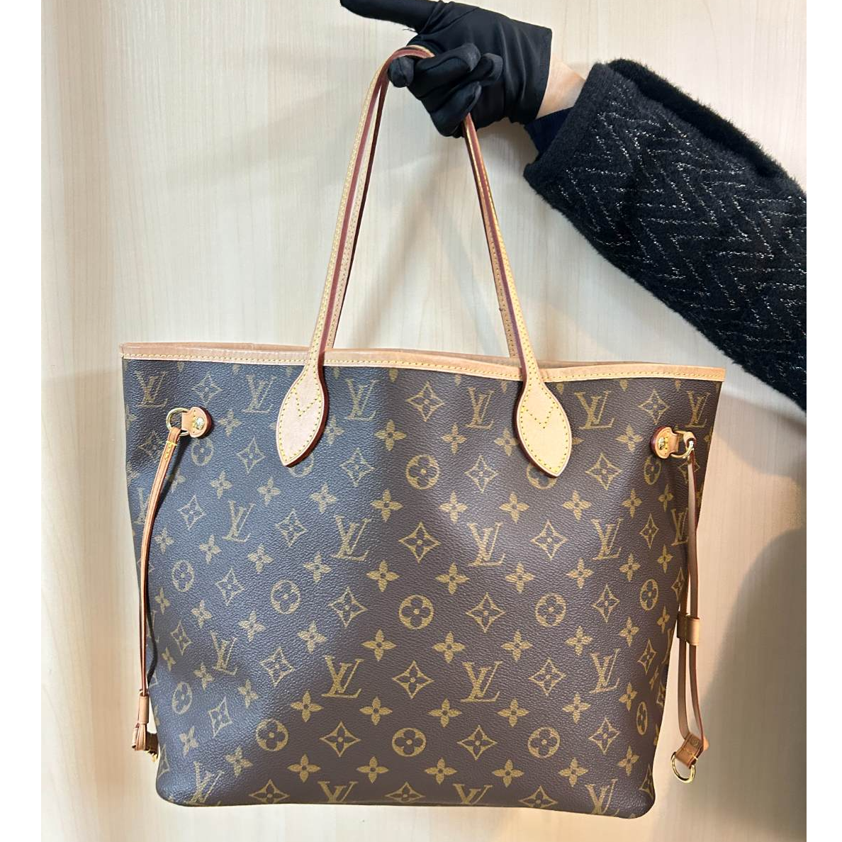 99新 LouisVuitton/路易威登 nf老花带子袋中号/云海优选 /H02957