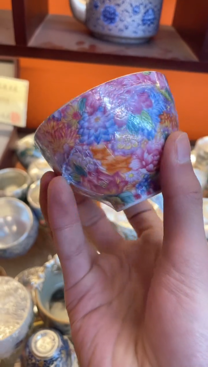 【闪购商品】瓷片@@@@@@@@@@@@珐琅彩银杯