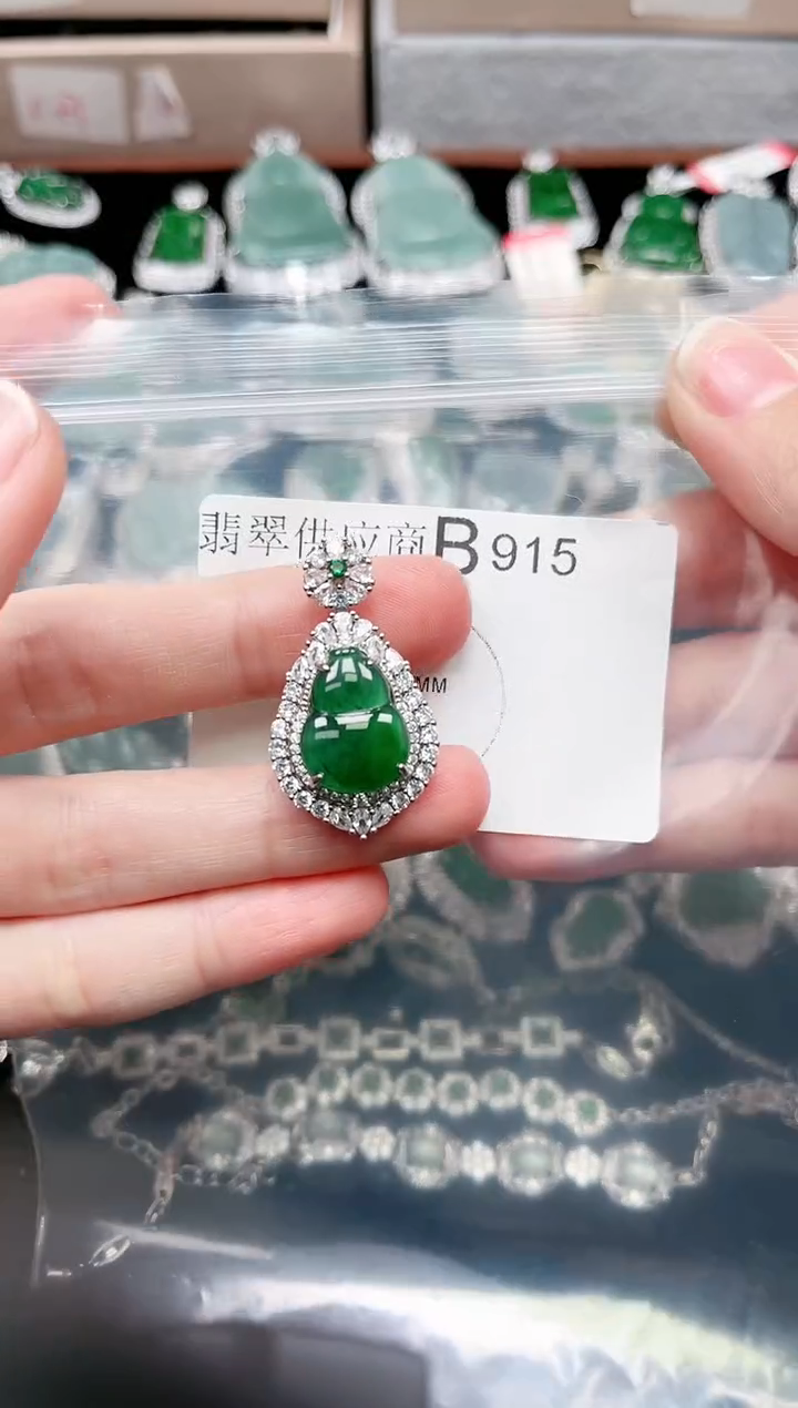 【闪购商品】翡翠颈饰未镶嵌915赠皮绳