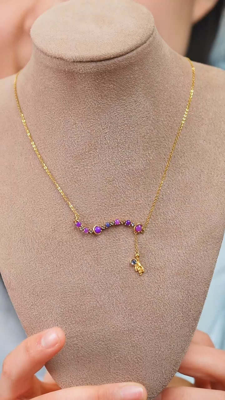 苏纪石（舒俱来）18K金镶嵌项链73