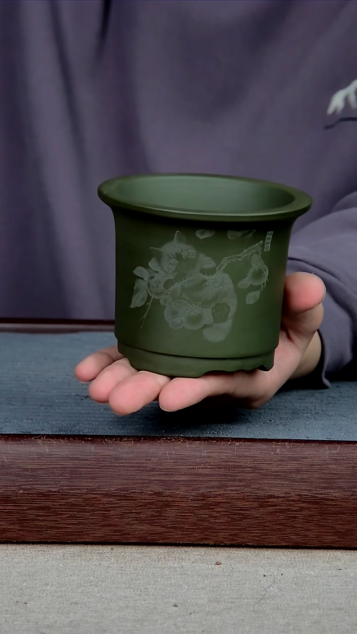 紫砂花盆8.5*7.5内径紫砂花盆