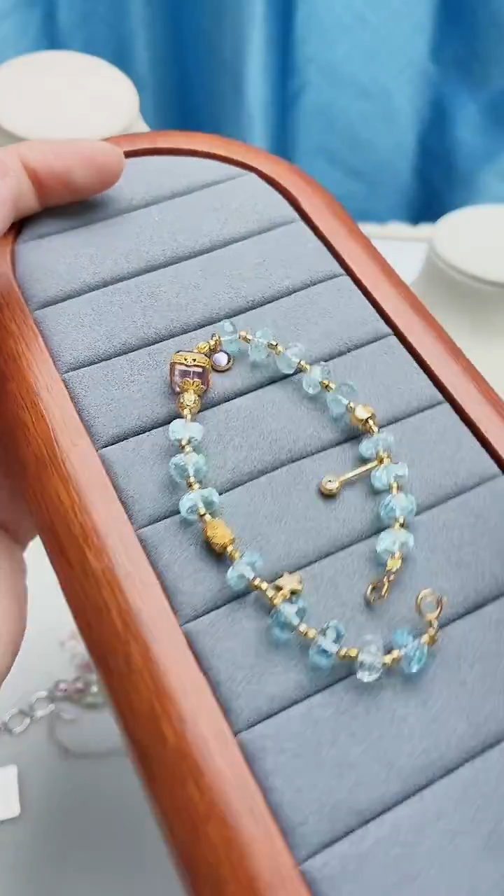 银S925镶嵌托帕石手链305ZB1112产品一个（多样性）