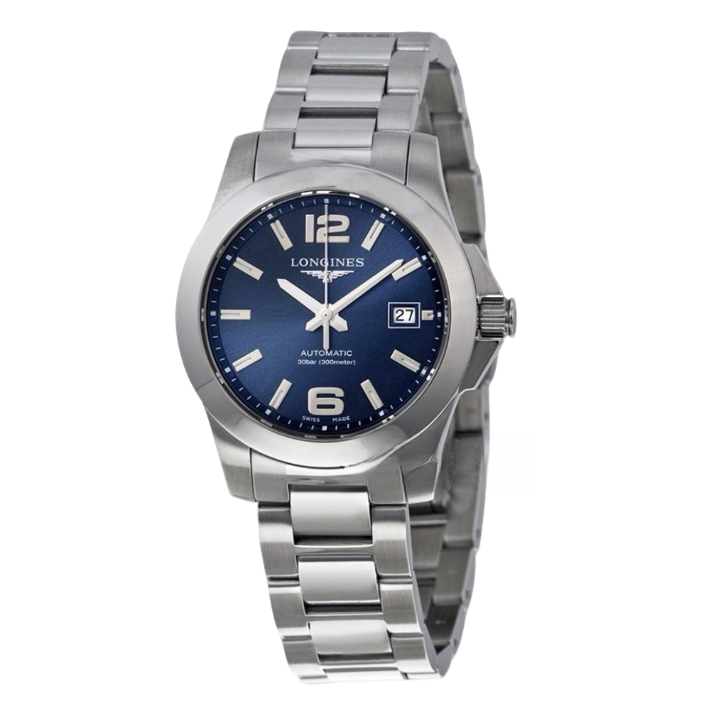 99新 Longines/浪琴 运动自动机械腕表 29.5盘 L3.276.4.99.6蓝盘