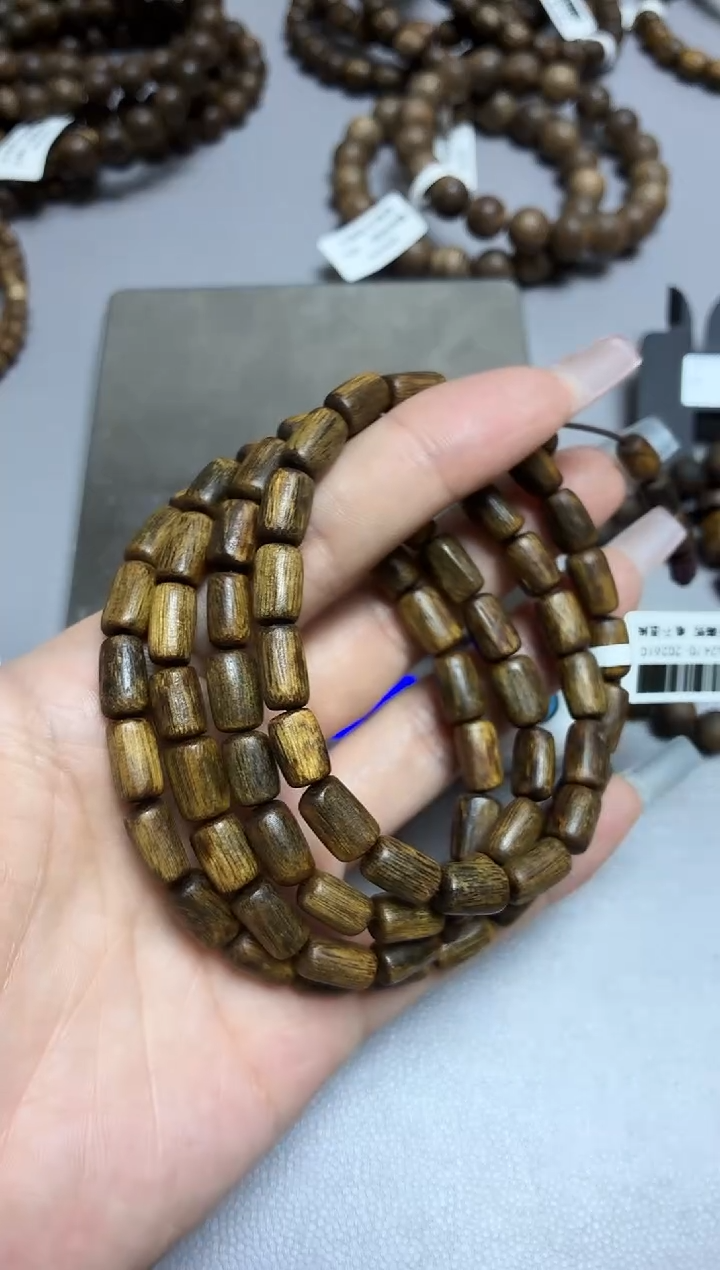 沉香手串海南红金猊随型沉水长串多样性发其一