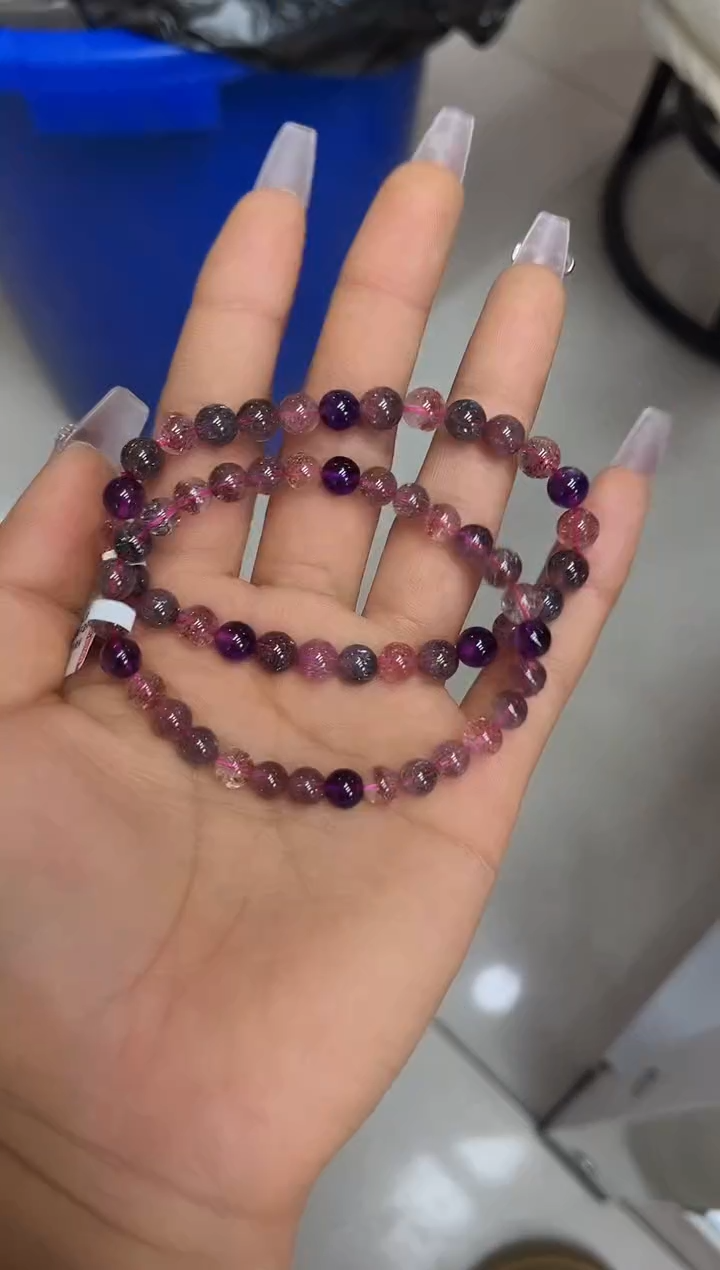 【闪购商品】水晶手链未镶嵌61多样性发其一黑加仑超6+