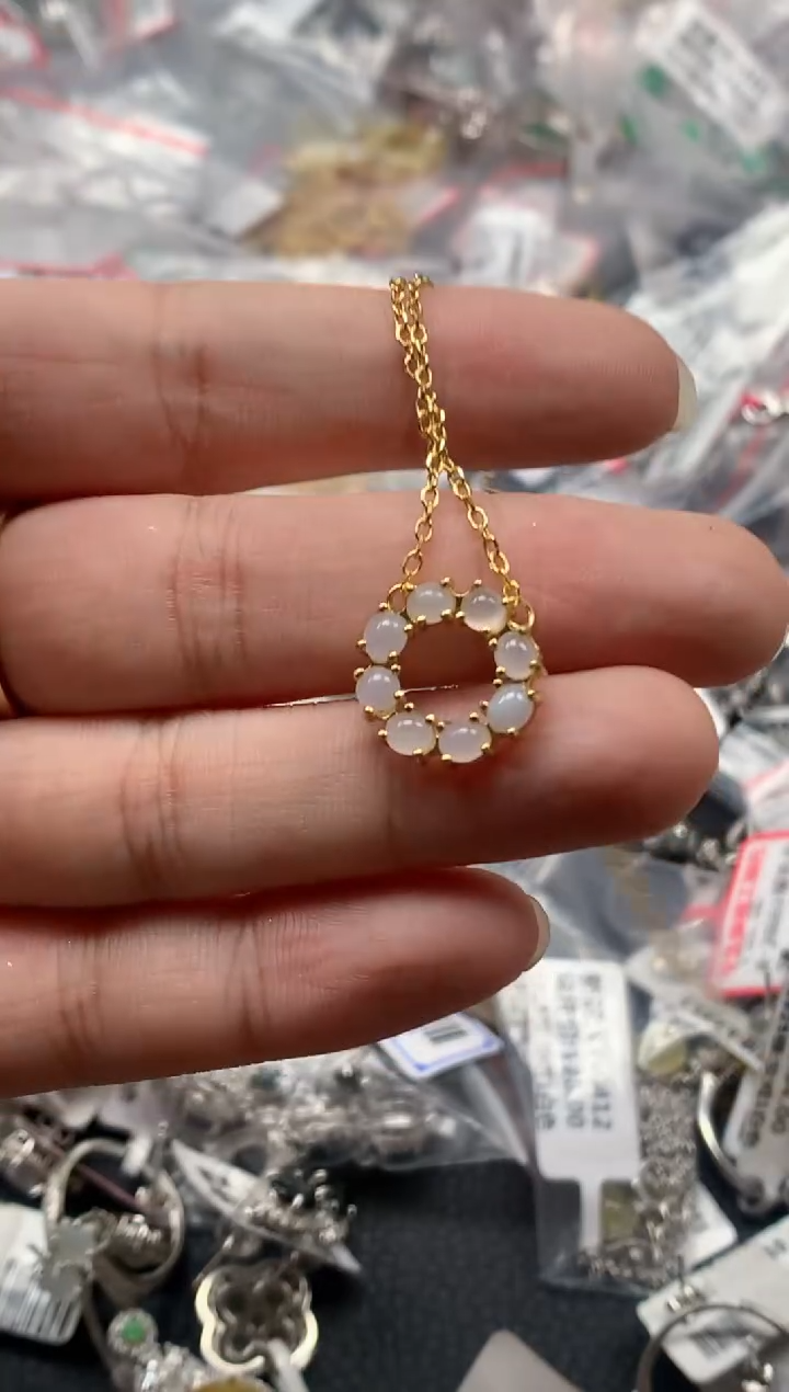 银S925镶嵌戒指翡翠天然A货缅甸翡翠