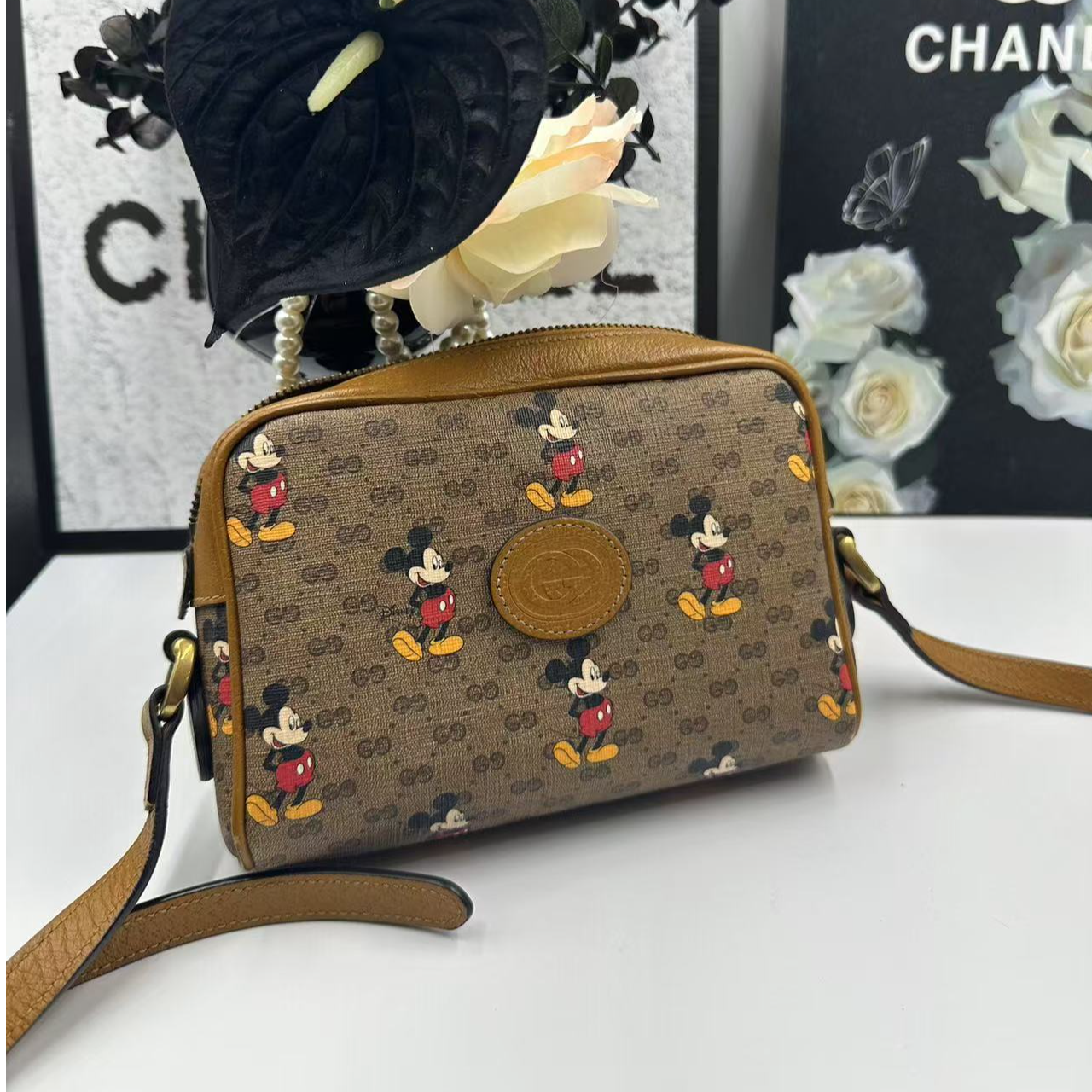 90新 GUCCI/古驰 林纳奢品古驰斜挎包