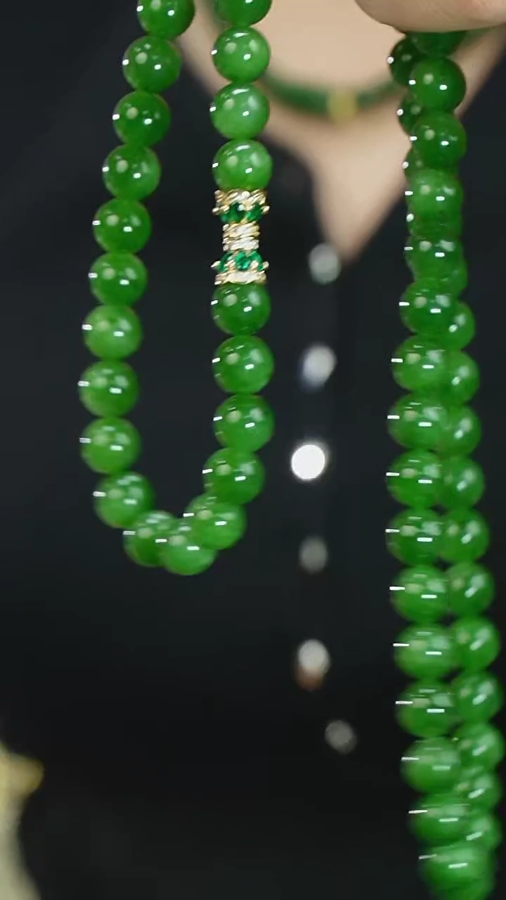 【闪购商品】和田玉9-10mm未镶嵌项链+手串