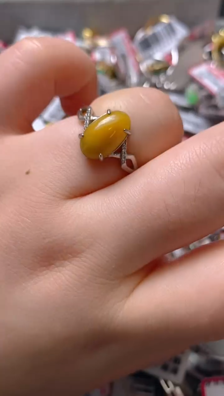 银S925镶嵌戒指翡翠百内无证书