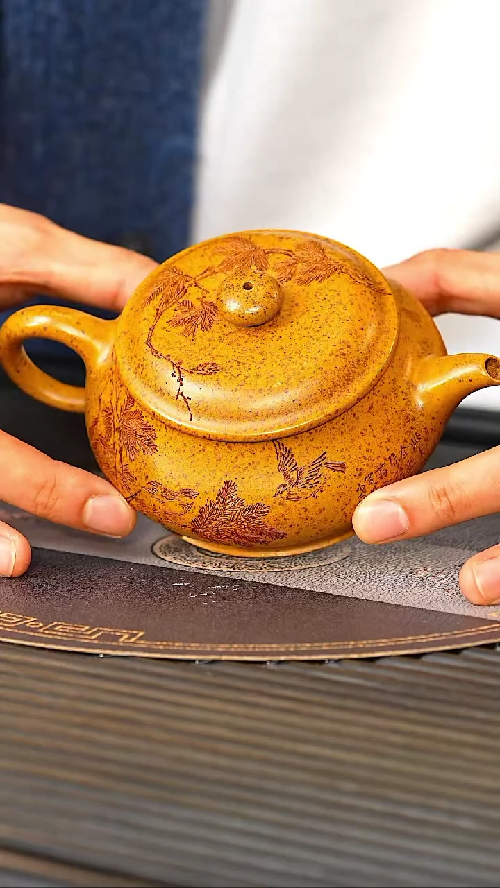 【闪购商品】紫砂茶壶WSY 龙骨金砂 明炉