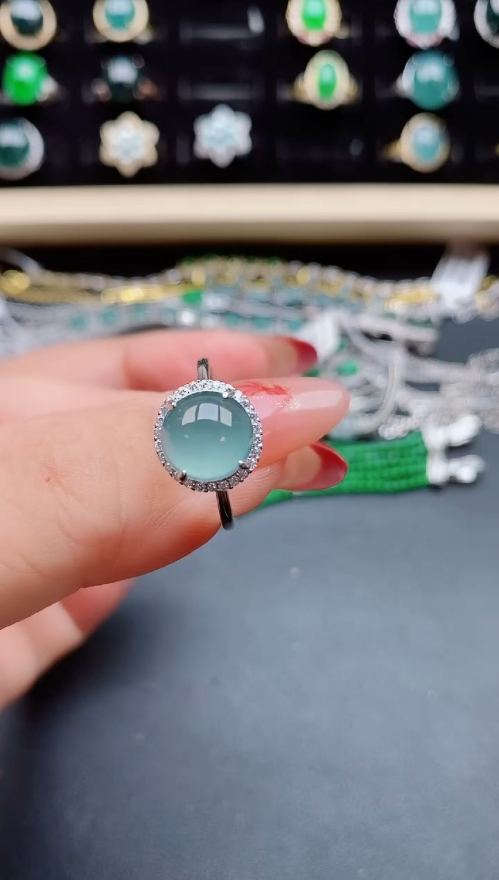 【闪购商品】翡翠戒指银S925镶嵌321321