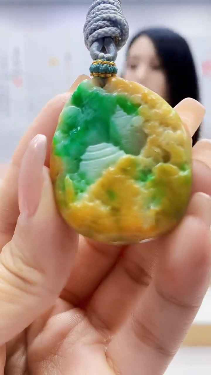 未镶嵌定制翡翠3495ty-毛货挂件2