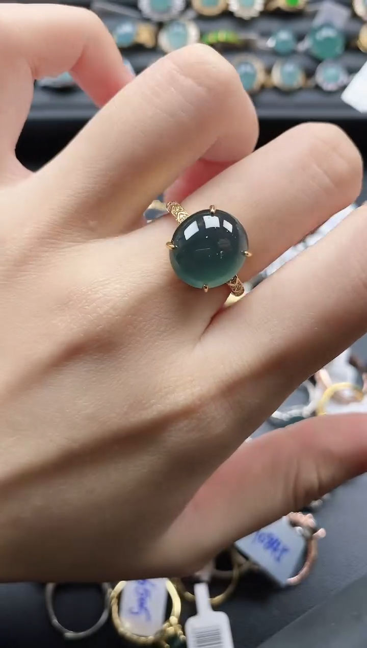 【闪购商品】翡翠戒指银S925镶嵌1111