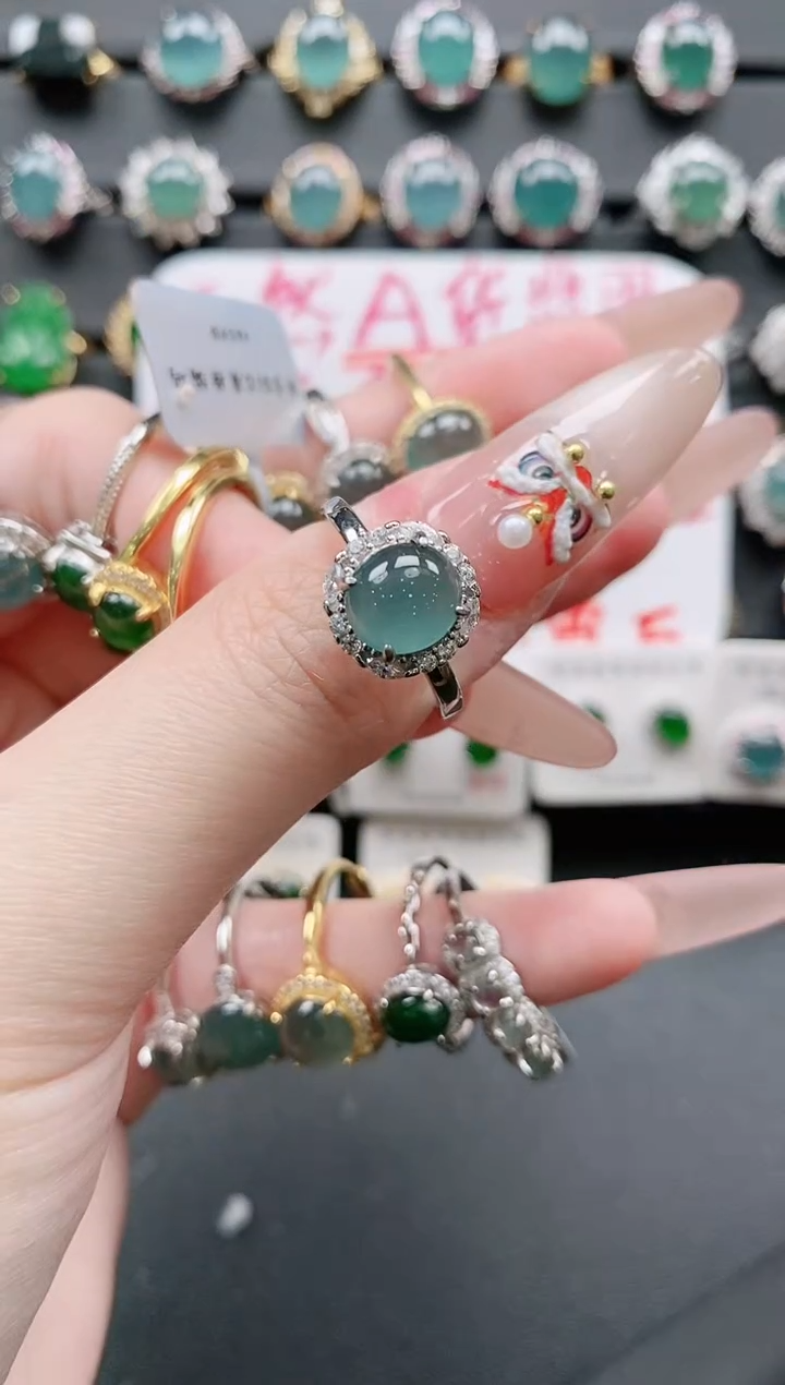 【闪购商品】翡翠戒指银S925镶嵌11111111