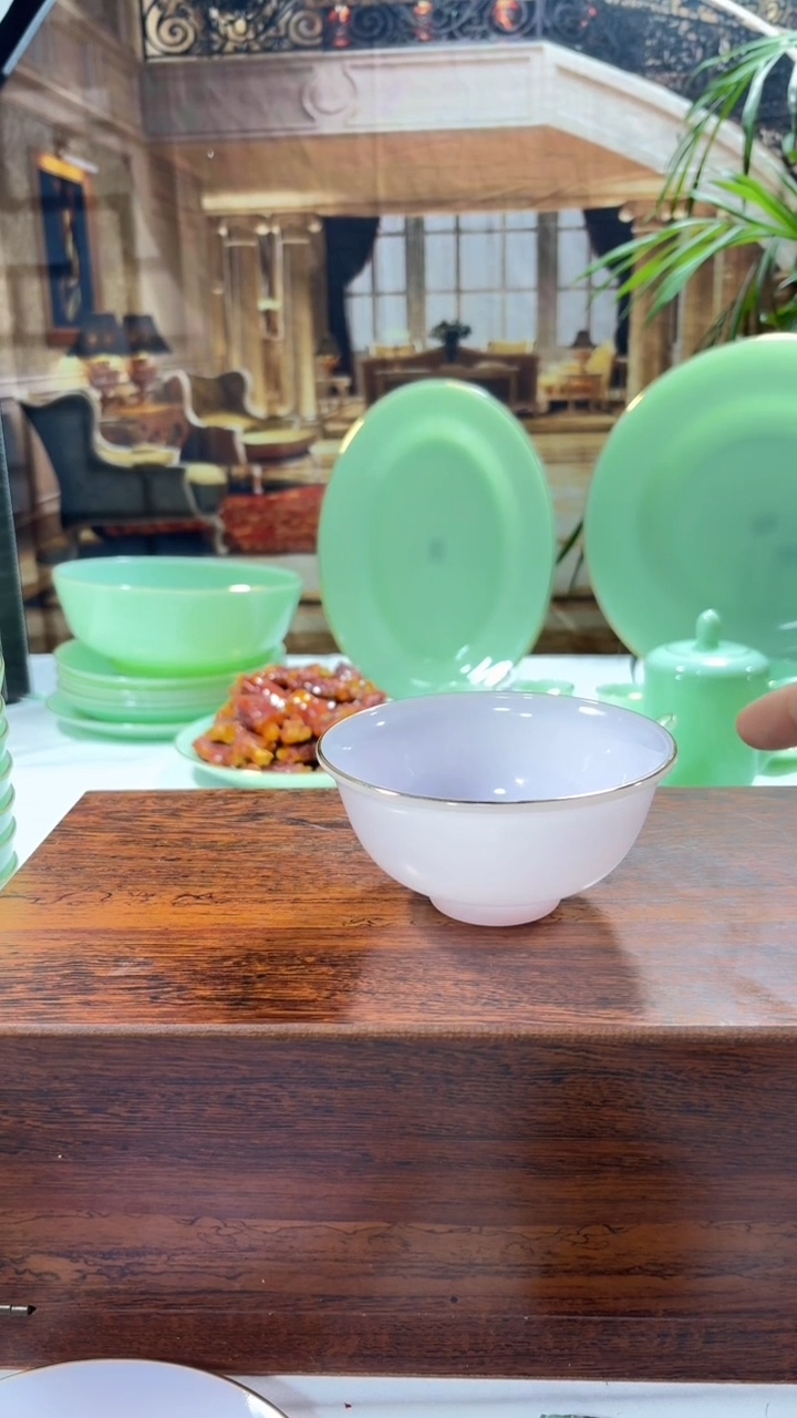 【闪购商品】... 4.5英寸玉瓷碗10个口径11.5粉色