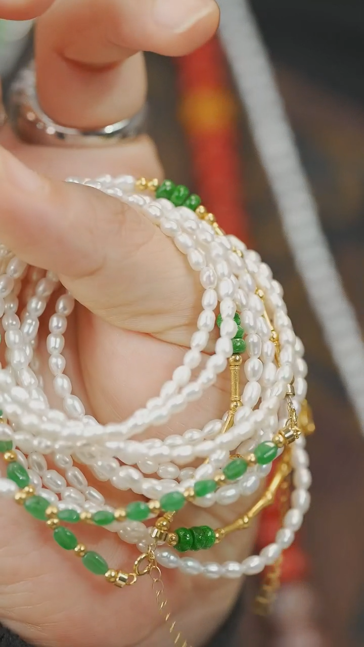 【闪购商品】淡水珍珠颈饰18K金镶嵌项链