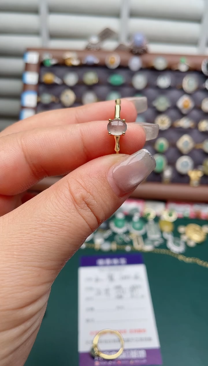 银S925镶嵌戒指翡翠.