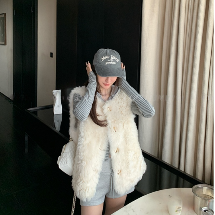 2025年秋冬新款环保皮草外套年轻款仿羊羔毛托斯卡纳皮毛一体