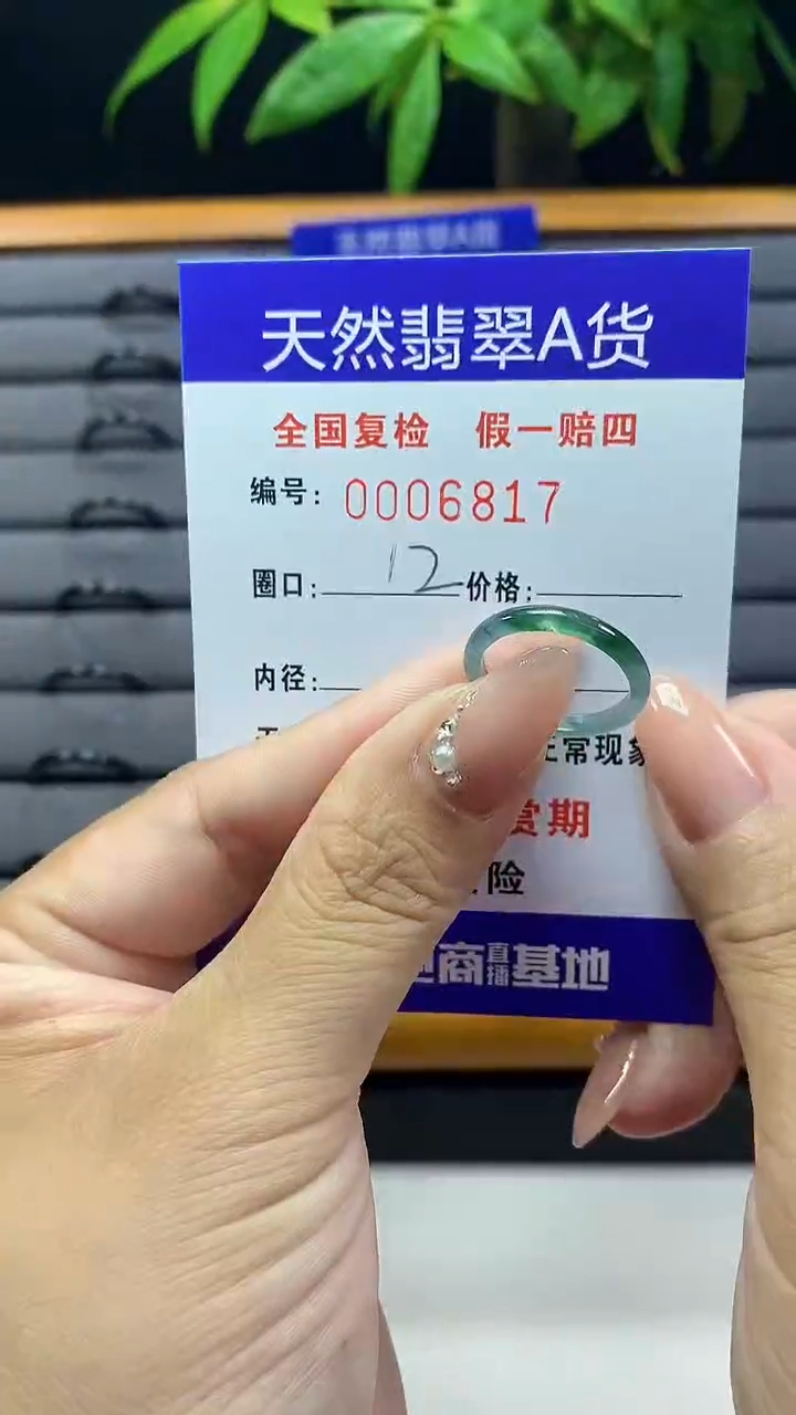 【闪购商品】翡翠戒圈未镶嵌天然翡翠A货6817